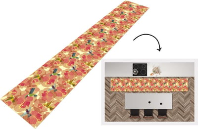 Keukenloper - Loper keuken - Vogel - Bloemen - Patronen - Kolibrie - 300x50 cm - Keukenloper vinyl
