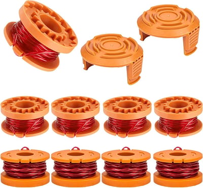 Pack van 9 Grastrimmer Draad Spoelen Vervangingsdraad voor Diverse Modellen, Diameter 1.65 mm, Geschikt voor Tuinonderhoud en Grasmaaien