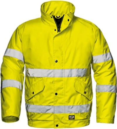 SIR SAFETY SUPER ESSENTIAL Hi Vis Reflecterend Parka Werkjas HEREN Veiligheidsjas Geel - Waterdicht - Reflecterende Band - Gevoerd