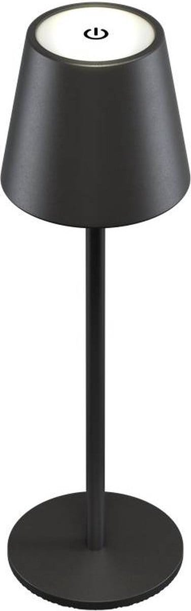 Draadloze LED Tafel lamp - USB-C oplaadbaar - Warm wit en dimbaar - 180 lm - Zwart