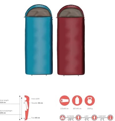 Comfortabele en Ruime Rechthoekige Slaapzak voor Kamperen en Trekking