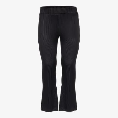 TwoDay meisjes flared ribbroek - Zwart - Maat 98/104