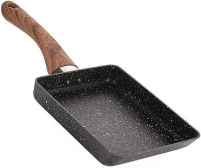 Mini Omelet Pan - Crêpe Pan - Ontbijt Maken - Antiaanbaklaag - 13x18cm - Zwart