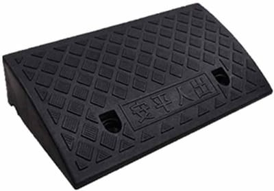 Oprijplaten - Drempelhellingen Kunststof - Voertuigen Verhogen - Antislip Textuur - 50x27x10cm - Zwart