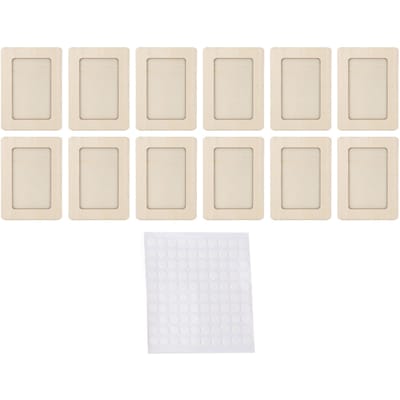 12 stuks Houten Fotolijst 7.5 X 5.5in Decoratieve DIY Houten Fotolijst Knutselpakket voor Schilderkunsten white