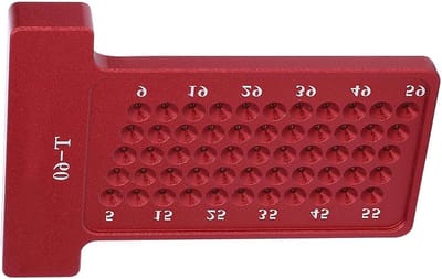Houtbewerking Scriber T-Type Liniaal - Aluminium Hole Gauge - Carpenter Markering Tool - Rood - Handig en Nauwkeurig .