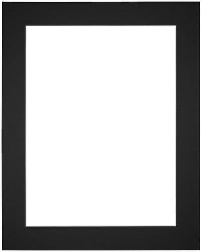 Passe-Partout Fotomaat 15x20 cm - Lijstmaat 25x30 cm - Zwart - Museumkarton - Fotolijst niet inbegrepen