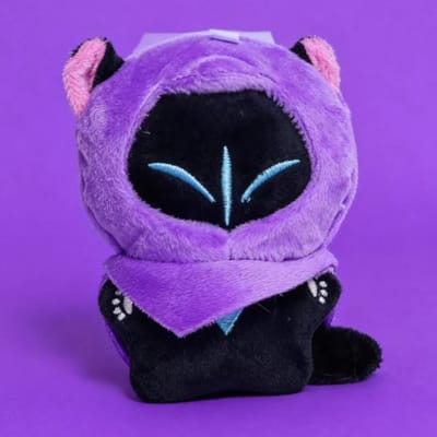 Spel Valorant Omen Kat Spel Periferieën Knuffel Schattig Zacht Knuffeldier Pop Voor Kinderen Fans Perfect Verjaardagscadeau Huisdecoratie purple