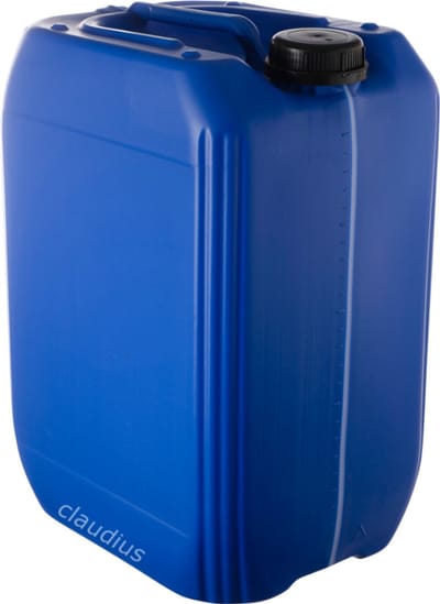 Jerrycan 20 Liter blauw met zichtstreep | met pomp | geschikt voor water | UN gekeurd | benzine | handig stapelbaar | food grade | inclusief dop | totaal te legen | noodpakket