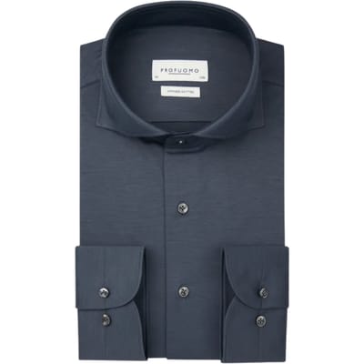Profuomo  Lange Mouw Overhemden Blauw Ppwh30026