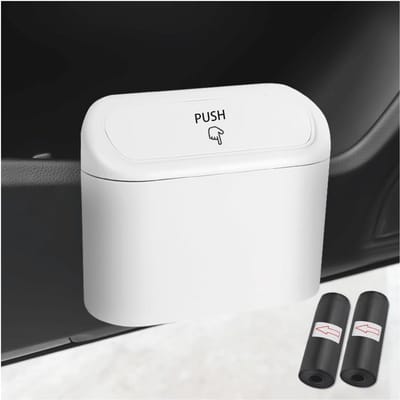 Auto Vuilnisemmer met Deksel en Vuilniszakken - Compacte Interieur Oplossing voor Auto