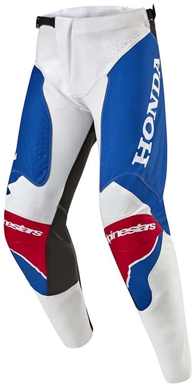 Alpinestars Honda Racer Iconic Broek Wit Helderblauw Helderrood - Broek