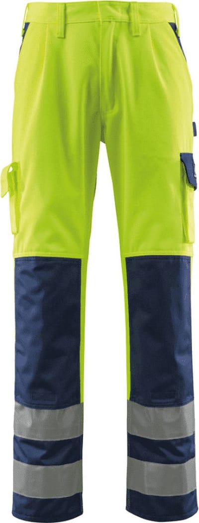 Mascot Safe Compete Broek met kniezakken 07179-470 - hi-vis geel/marine - C48 - 82