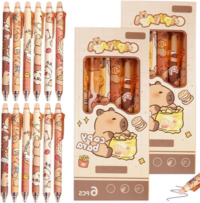 Set van 12 uitwisbare balpennen, rollerball pennen en gelpennen voor school en kantoor, ideaal voor creatief schrijven en notities maken