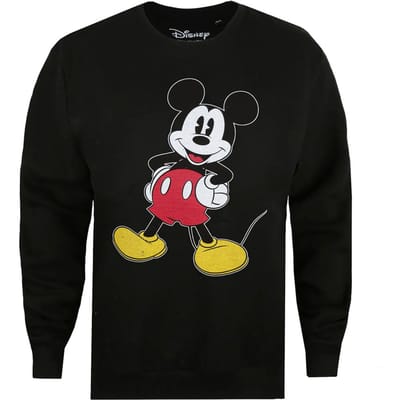 Disney Dames/dames Mickey Mouse Sweatshirt (Zwart)