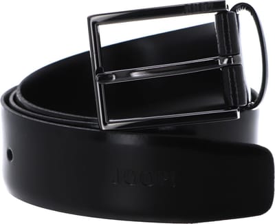 JOOP! Leren Riem Smooth Coll. Belt 3,5 CM W80 Black Zwart