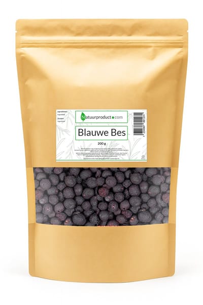 Natuurproduct Gevriesdroogde Blauwe Bessen - 200 gram - Knapperige & Zoete Fruitsnack - Natuurlijke Bron van Antioxidanten - 100% Puur Fruit