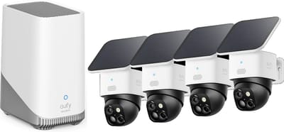 eufy Security SoloCam S340 - 360° buitencamera 4 PACK + Homebase 3 - Bundelvoordeel