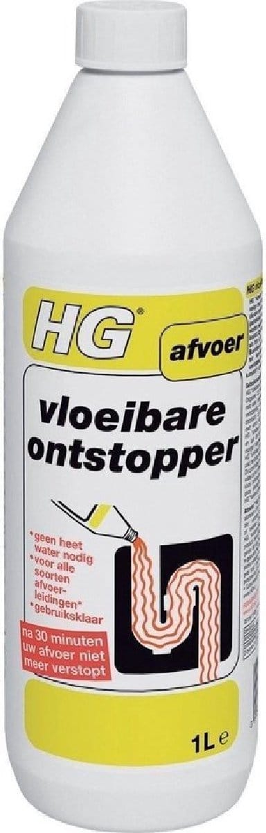 HG vloeibare ontstopper - 1L - de NR1 ontstopper  - 100% opgelost 100% resultaat - werkt al na 5 minuten - biologisch afbreekbaar