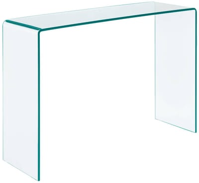 sweeek - Rechthoekige sidetable van gehard glas 110 x 35 x 75cm - glintz