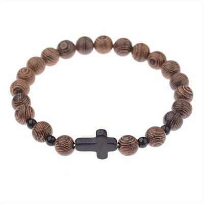 VANDAAG VERZONDEN - Armband - Kruis Hout - Christelijk - Jezus