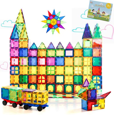 Gladi Tiles Magnetic Tiles 100 Stuks - Magnetische Tegels - Magnetische Blokken - Speelgoed 7 Jaar - Magnetische Bouwblokken - Magnetische Bouwstenen - Magnetisch Speelgoed - Montessori Speelgoed 3 Jaar - Educatief Speelgoed 4 en 5 Jaar