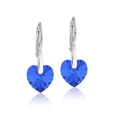 Montebello Oorbellen Lily HZ88 - 925 Zilver Gerhod.- Swarovski Hart - Ø10mm - 25mm