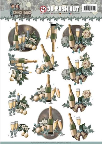 3D Pushout - Amy Design - Christmas Wishes - Happy New Year