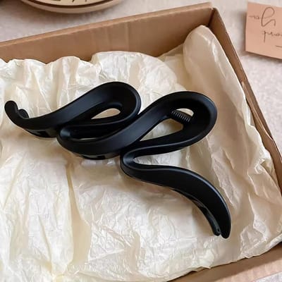 Mode Effen Kleur Golf Haarklemmen voor Vrouwen Mat Haarklem Hoge Kwaliteit Dagelijkse Haaraccessoires Cadeau voor Meisjes zwart