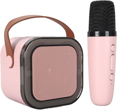 Draagbare Karaoke Machine - Karaoke Speler - Feestelijke Muziek - Met Geluidseffecten - 14 x 11 x 10 cm - Zwart