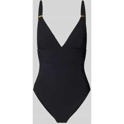 Badpak Barts Women Solid Plunge Shaping One Piece Black-Maat 40