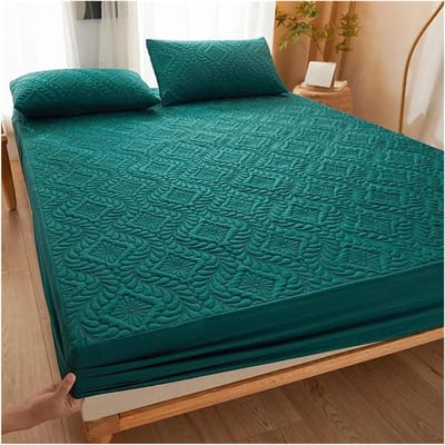 Matrasbeschermer - Matrashoes - Bed Hygiëne - Waterdicht Gewatteerd - 160x200 cm - Groen