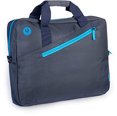 Actetas voor laptops tot 15,6'' - Draagtas met compartimenten en extern vak in blauw en turquoise