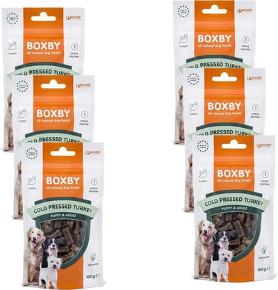 Proline Boxby Grain Free 100 g - Hondensnacks - 6 x Kalkoen Hypo-Allergeen