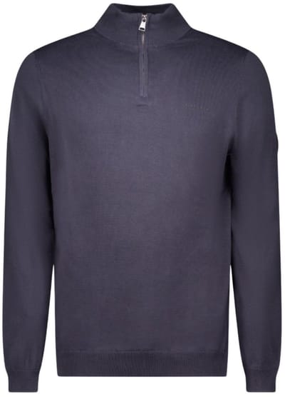 Airforce Knitwear Quarter Zip Casual sweater heren Donkerblauw S