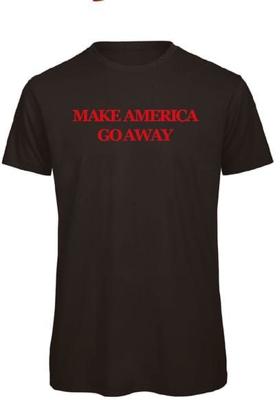 Make America go away (MAGA) - t-shirt - zwart | rood - S