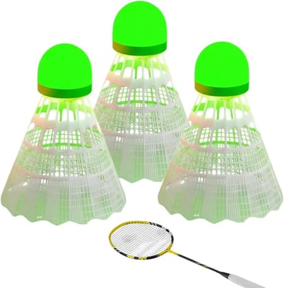 Lichtgevende Stuurwielen - Badminton Ballen - Buiten Spelen - Windstabiel Ontwerp - 3 Stuks - Groen