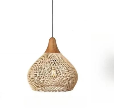 M-Goods - Rotan Hanglamp 50 cm - Boho Hanglamp - Rieten Lamp - Plafondlamp E27 - Natuurlijk Design