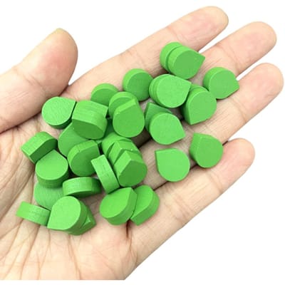 100 Stuks 10 Mm Houten Spel Tokens - Hart Diamant Kruis Ster Vormen Voor Bordspellen Schaak Kaart Markers Tafelblad Accessoires