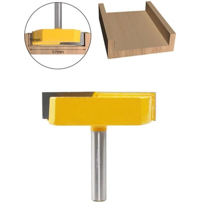 Fraise à défoncer de nettoyage de fond avec queue de 1/2 pouce de diamètre de coupe pour fraise à défoncer de surfaçage