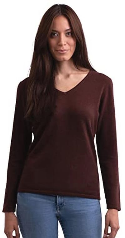 Dames Kasjmier V-hals Sweater