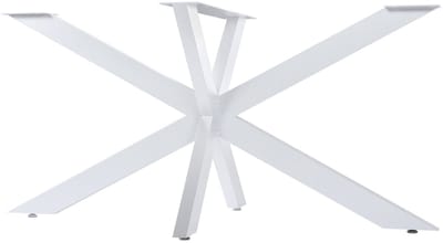 CLP Hardwick Tafelpoten - metaal - doe-het-zelf - hoogte van 71 cm - Stervormig tafelframe - gepoedercoat - wit