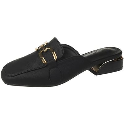 Baotou – pantoufles de printemps en tissu Ultra doux, semelle intermédiaire Ultra douce, attaches à la mode, pantoufles paresseux pour hommes et femmes, chaussures à talon épais 40 noir