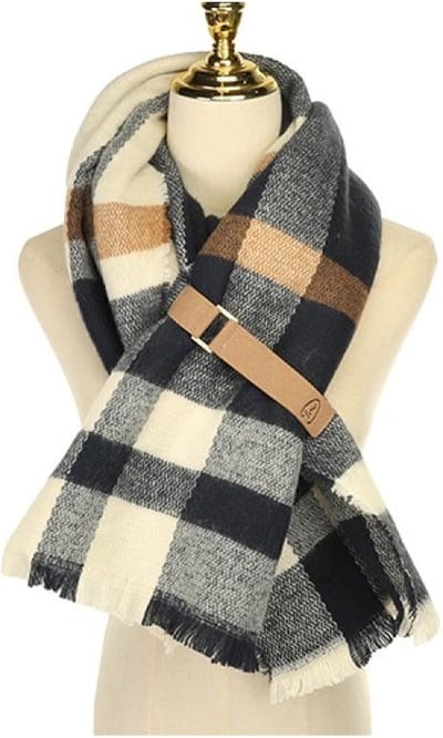 Sjaal Lieve - Donkerblauw - Herfst/Winter - Trendy