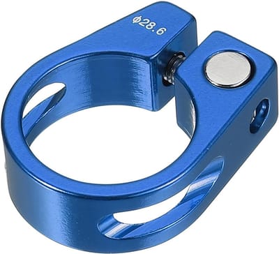 Zadelpen Klem - Zitbuis Clip - Fiets Zadel Verstellen - Lichtgewicht Aluminium - 28.6mm Diameter - Blauw