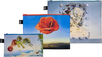 LOQI Zip Pockets M.C. - Flight of a Bee, Meditative Rose, Spheres