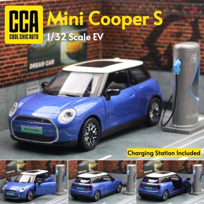 1/32 Mini Cooper S Ev Speelgoedauto Model Msz Diecast Metaal Miniatuur Pull Back Geluid En Licht Collectie Cadeau Voor Jongen Kind Kinderen