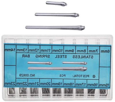 270 Stuks Horloge Link Pins 6-23mm RVS Split Pins en Veerbouten voor Horlogebanden