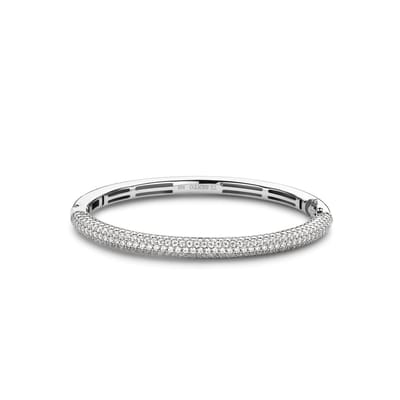 TI SENTO Dames Armband - 925 zilver - Zirconia wit - Maat M - 23010ZI