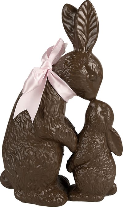 Clayre & Eef Beeld Konijn 31 cm Bruin Roze Polyresin